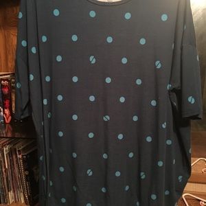 Lularoe Irma Tunic Shirt Polka Dot XL